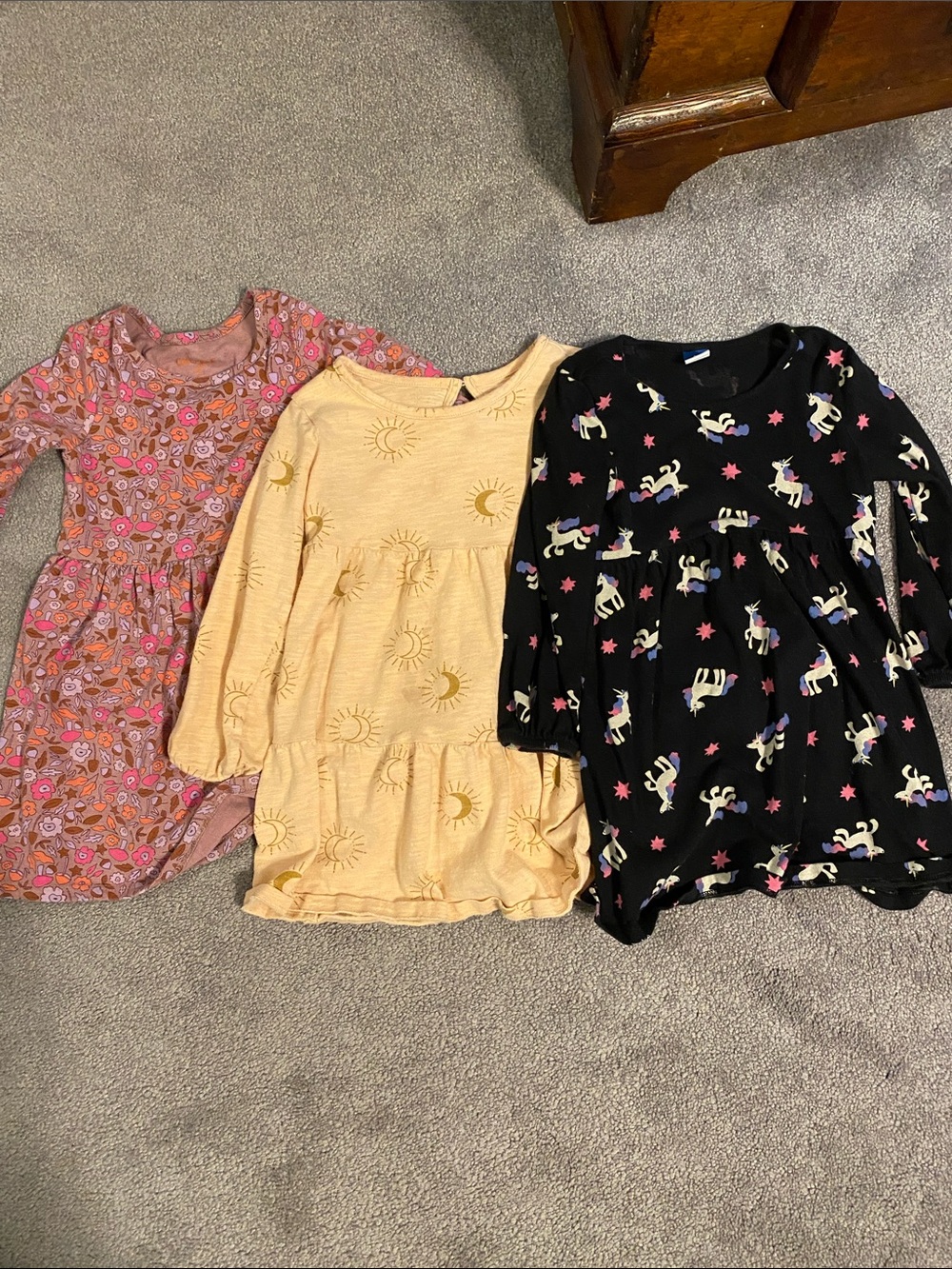 Kids Long Sleeve Cotton Dresses 3T